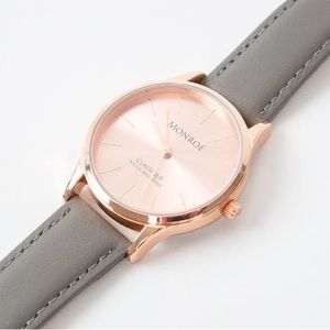 Monroé | Leather rose gold watch